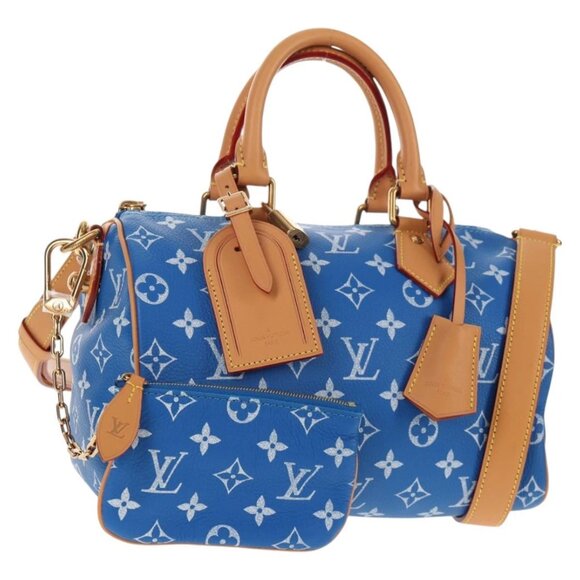 Louis Vuitton Handbags - LOUIS VUITTON Monogram Speedy P9 Bandouliere 25 Bag Blue M24424 LV Auth 139046SM